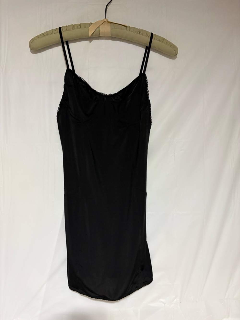 For Love And Lemons Black Satin Slip with Lace Trim or dress
